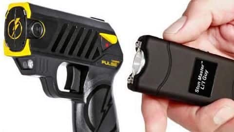 Taser gun: Can immobilize the attacker for few seconds Taser gun: Can immobilize the attacker for few seconds