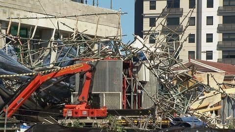 Chennai: Scaffolding collapses at under-construction building; 1 killed, 32 injured Chennai: Scaffolding collapses at under-construction building; 1 killed, 32 injured