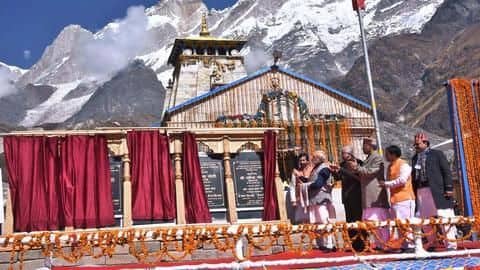 Kedarnath shrine opens for devotees after six-month winter break Kedarnath shrine opens for devotees after six-month winter break