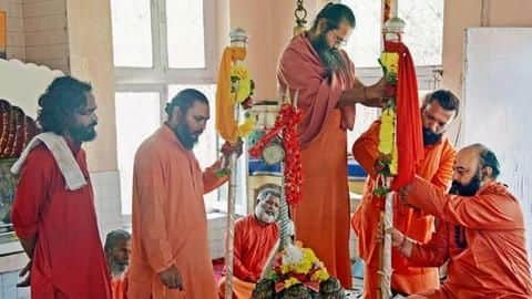 Srinagar: 'Chhari Mubarak' taken to ancient Sharika-Bhawani temple Srinagar: 'Chhari Mubarak' taken to ancient Sharika-Bhawani temple