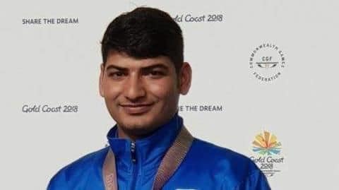 CWG-2018: Mitharwal earns podium in 50m pistol, wins second bronze CWG-2018: Mitharwal earns podium in 50m pistol, wins second bronze