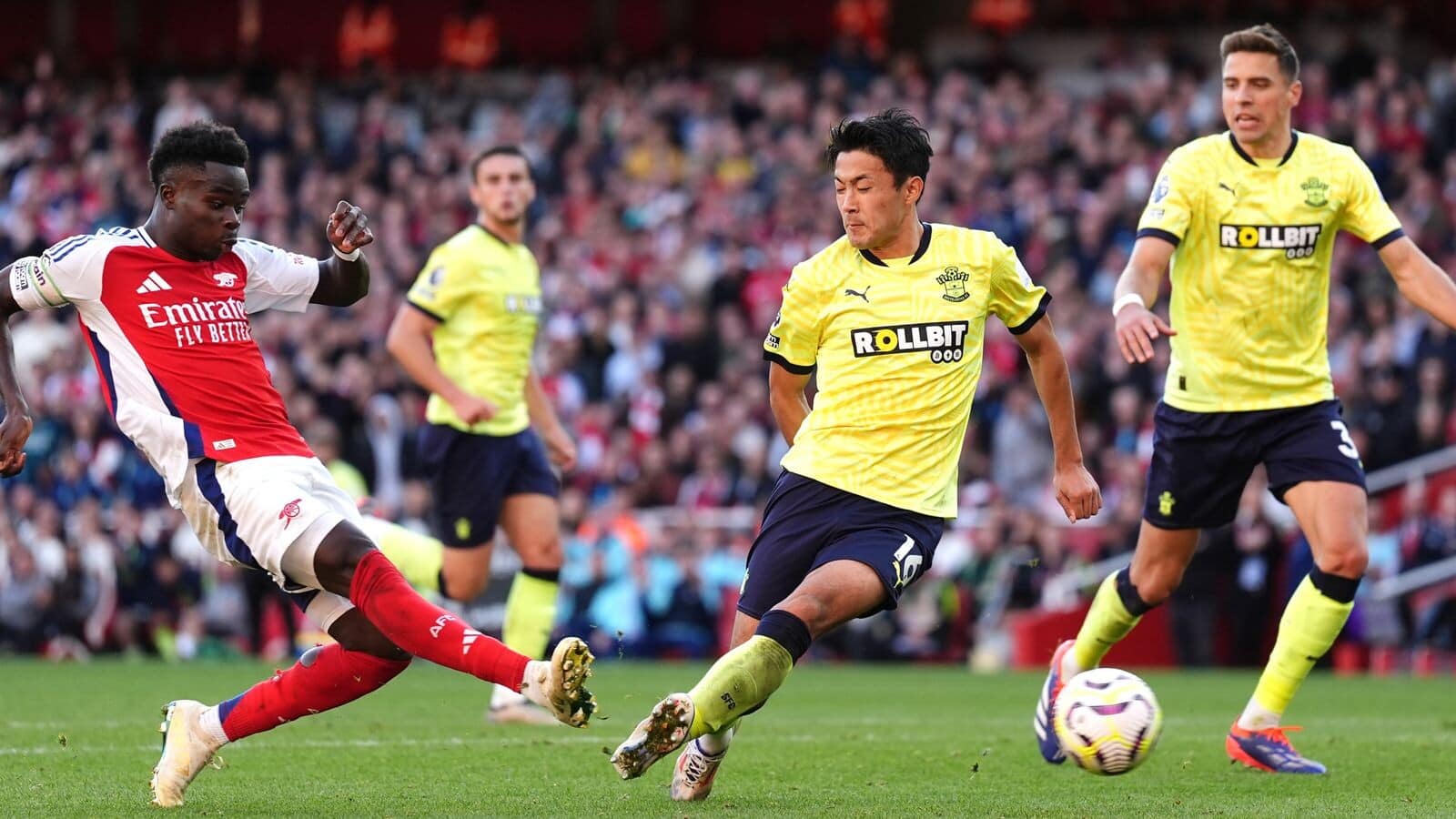 Bukayo Saka leads Arsenal to 3-1 victory over Southampton: Stats