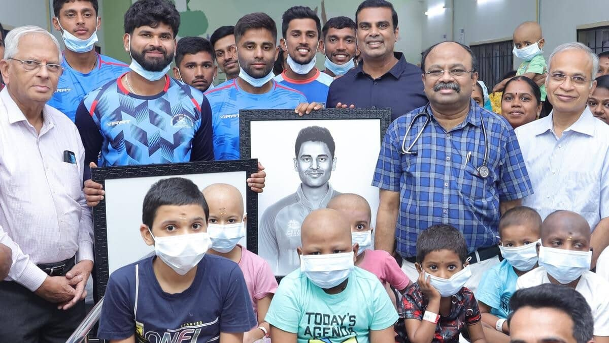 Indian cricketers visit pediatric cancer ward in Coimbatore: Here's why