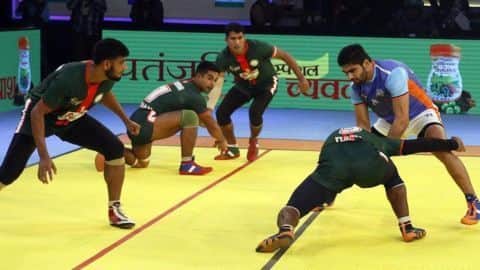 India thrashes Bangladesh 57-20 in Kabaddi World Cup India thrashes Bangladesh 57-20 in Kabaddi World Cup