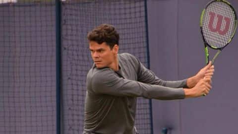 Raonic starts off with an easy win against Monfils Raonic starts off with an easy win against Monfils