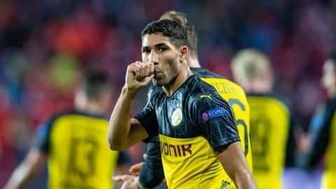Achraf Hakimi stands out for Dortmund against Slavia Prague Achraf Hakimi stands out for Dortmund against Slavia Prague
