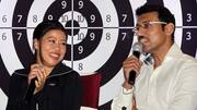 Mary Kom, Rajyavardhan Rathore engage in a boxing bout