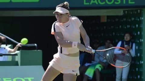 Miami Open: Women's world number 1 Halep survives scare Miami Open: Women's world number 1 Halep survives scare