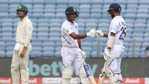 Mayank and Pujara slam century-plus stand Mayank and Pujara slam century-plus stand