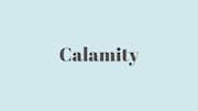 Word of the Day: Calamity