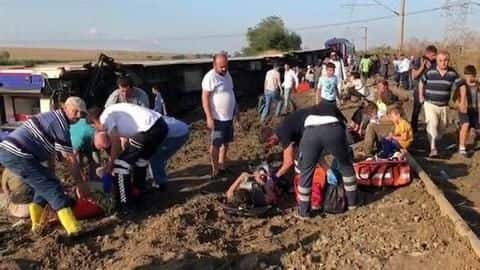 Turkey: Train derails due to bad-weather, killing 10, injuring dozens Turkey: Train derails due to bad-weather, killing 10, injuring dozens