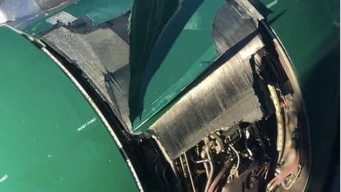 Passengers started panicking after witnessing engine cover getting blown away Passengers started panicking after witnessing engine cover getting blown away