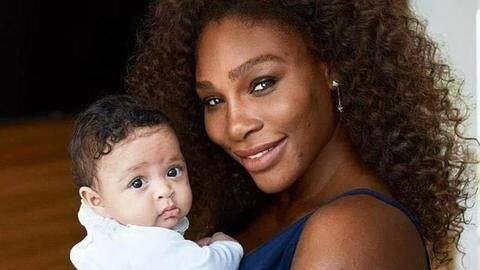 Serena shares picture holding her baby daughter while exercising Serena shares picture holding her baby daughter while exercising
