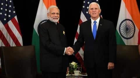 Singapore Summit: Modi meets Mike Pence to discuss bilateral ties Singapore Summit: Modi meets Mike Pence to discuss bilateral ties