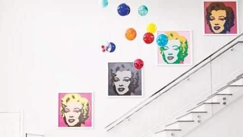 Walls around the house adorned with Marilyn Monroe pictures Walls around the house adorned with Marilyn Monroe pictures