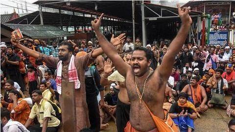 Fresh protests in Sabarimala, 28 devotees taken into preventive custody Fresh protests in Sabarimala, 28 devotees taken into preventive custody