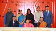 Swaraj arrives in Kazakhstan, interacts with Indian community