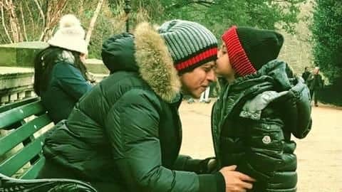 Gauri Khan shares adorable picture of son AbRam kissing SRK Gauri Khan shares adorable picture of son AbRam kissing SRK