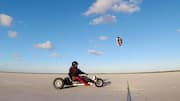Kite-buggying is a fun way to explore deserts!