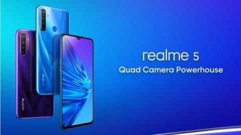 Realme 5 to go on flash sale at 8pm today Realme 5 to go on flash sale at 8pm today