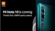 Xiaomi's 108MP smartphone, Mi Note 10, to launch on November-6