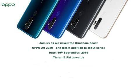 OPPO A9 2020, featuring 48MP camera, to launch on September-10 OPPO A9 2020, featuring 48MP camera, to launch on September-10