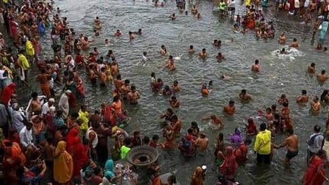 Amid COVID-19 restrictions, Kumbh Mela formally begins in Haridwar Amid COVID-19 restrictions, Kumbh Mela formally begins in Haridwar