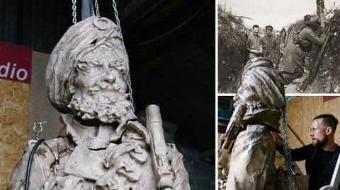 First-ever sculpture to honor WWI Indian soldiers in UK unveiled First-ever sculpture to honor WWI Indian soldiers in UK unveiled