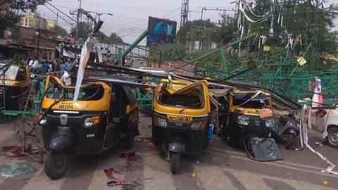 Pune: Hoarding-frame collapses, man killed right after immersing wife's ashes Pune: Hoarding-frame collapses, man killed right after immersing wife's ashes