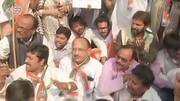 #CBIDirector: Congress leaders demonstrate outside CBI office in Patna