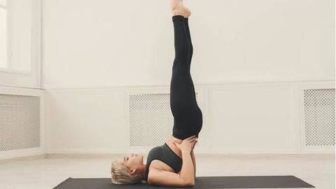 Shoulder stand pose Shoulder stand pose