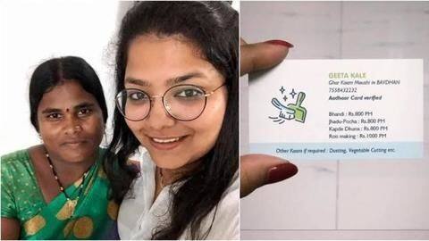 Housemaid flooded with job offers after business card goes viral Housemaid flooded with job offers after business card goes viral