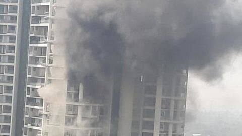 1 dead after fire at residential building in Mumbai 1 dead after fire at residential building in Mumbai