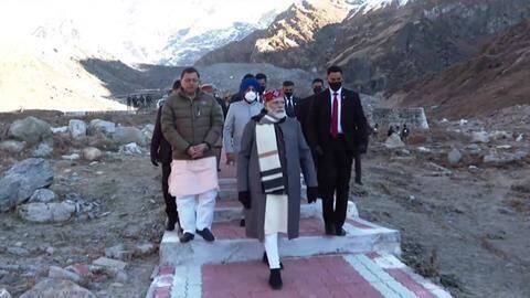 PM Modi arrives in Kedarnath, inaugurates Adi Shankaracharya statue PM Modi arrives in Kedarnath, inaugurates Adi Shankaracharya statue