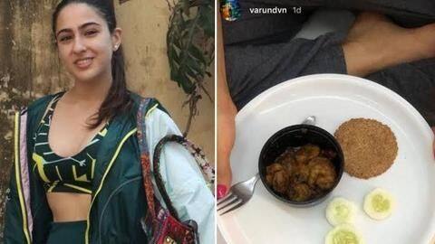Dhawan shared an image of Sara's lunch on Instagram Dhawan shared an image of Sara's lunch on Instagram