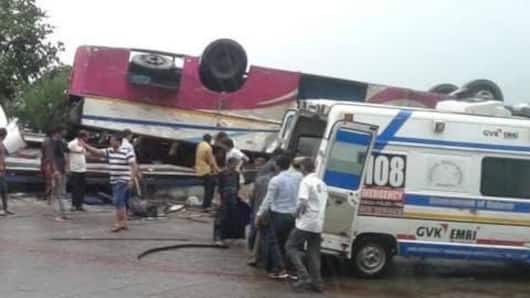 Image result for gujarat bus accident