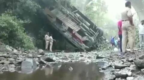 Maharashtra: Five dead, 34 injured as bus falls into gorge Maharashtra: Five dead, 34 injured as bus falls into gorge