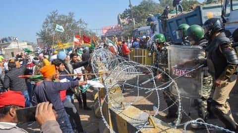 Farmers' protest: Heavy security deployed at Delhi-Haryana's Singhu border Farmers' protest: Heavy security deployed at Delhi-Haryana's Singhu border