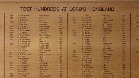 Honored by Lord's for both batting and bowling Honored by Lord's for both batting and bowling