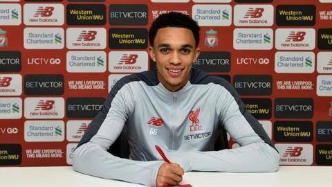 Liverpool defender Trent Alexander-Arnold signs contract till 2024 Liverpool defender Trent Alexander-Arnold signs contract till 2024