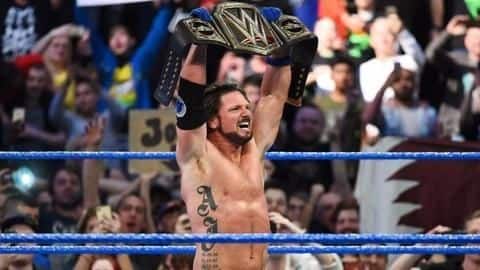 AJ Styles wins the title on SmackDown AJ Styles wins the title on SmackDown
