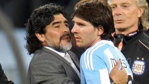 Messi visits the toilet 20 times before a match: Maradona Messi visits the toilet 20 times before a match: Maradona