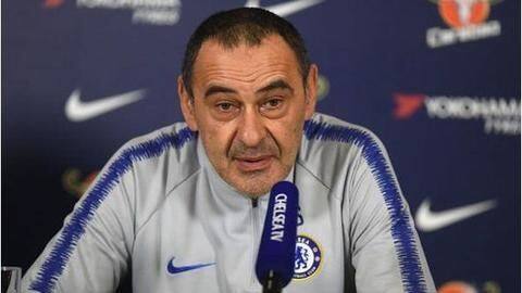 Chelsea manager Maurizio Sarri thinks his job is at risk Chelsea manager Maurizio Sarri thinks his job is at risk