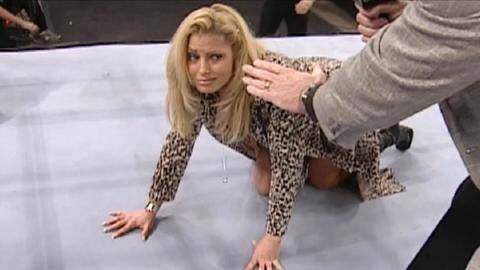 McMahon humiliates Trish Stratus, another of his insane moments McMahon humiliates Trish Stratus, another of his insane moments