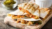 Quick fix: Orange and peanut butter quesadilla