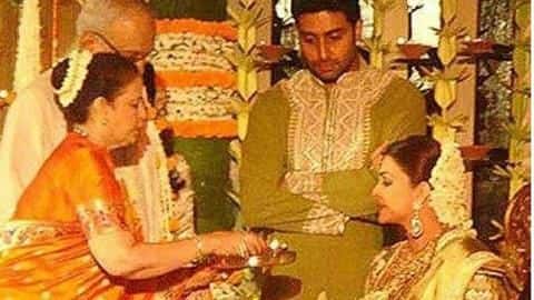 Aishwarya's mother seen performing rituals at the baby shower Aishwarya's mother seen performing rituals at the baby shower