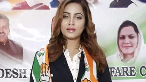 Arshi Khan of 'Bigg Boss 11' fame joins Congress Arshi Khan of 'Bigg Boss 11' fame joins Congress
