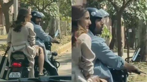 Sara enjoys bike-ride with Kartik, schooled for not wearing helmet Sara enjoys bike-ride with Kartik, schooled for not wearing helmet