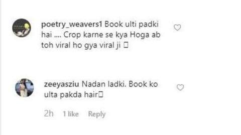 How intelligent.... ulti book pakadi hai, commented one netizen How intelligent.... ulti book pakadi hai, commented one netizen