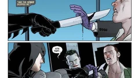 Joker stops Batman from killing the Riddler Joker stops Batman from killing the Riddler